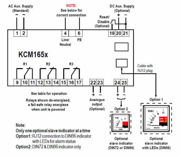 KCM165x Connections