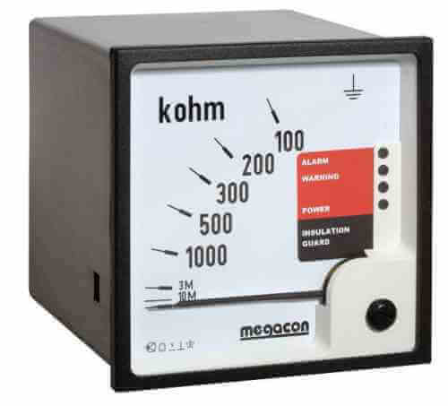 KPM163M Insulation Monitor, System Voltage up to 6.6kV, Output Relays, DC Detection, Optional Analog Output