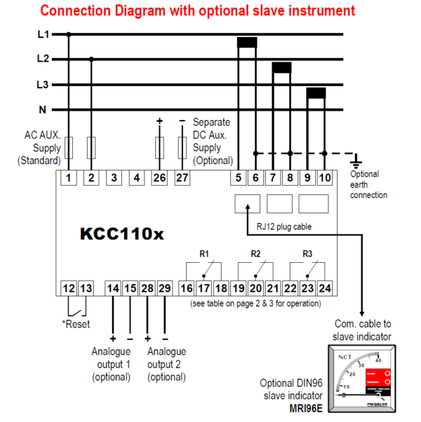 KCC110x AC Current Imbalance Protection Wiring Diagram SELCO USA