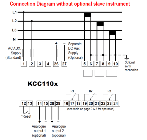 KCC110x AC Current Imbalance Protection Wiring Diagram SELCO USA